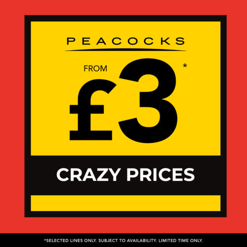 Peacocks Offer Many Items from £3 Templars Square